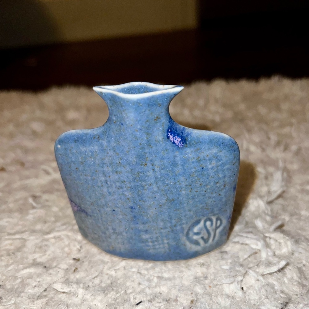 Earth & Sky Pottery Artisan Blue & Purple Ceramic Vase Small - Picture 2 of 9